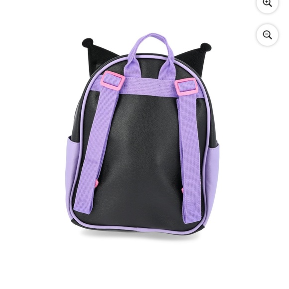 Kuromi Leather Ruffle 10.5" Mini Backpack Purple - Picture 3 of 4